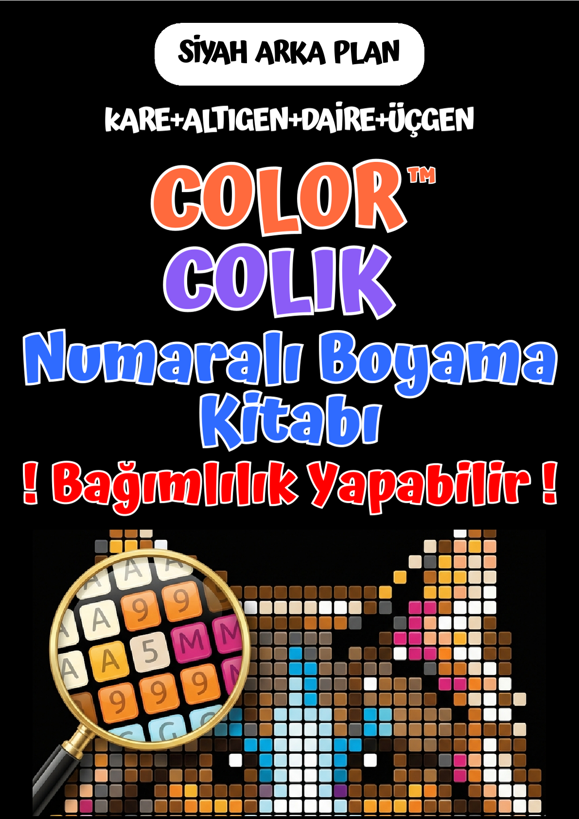 ColorColik™ - Gizem Numaralı Boyama Kitabı 60 Sayfa