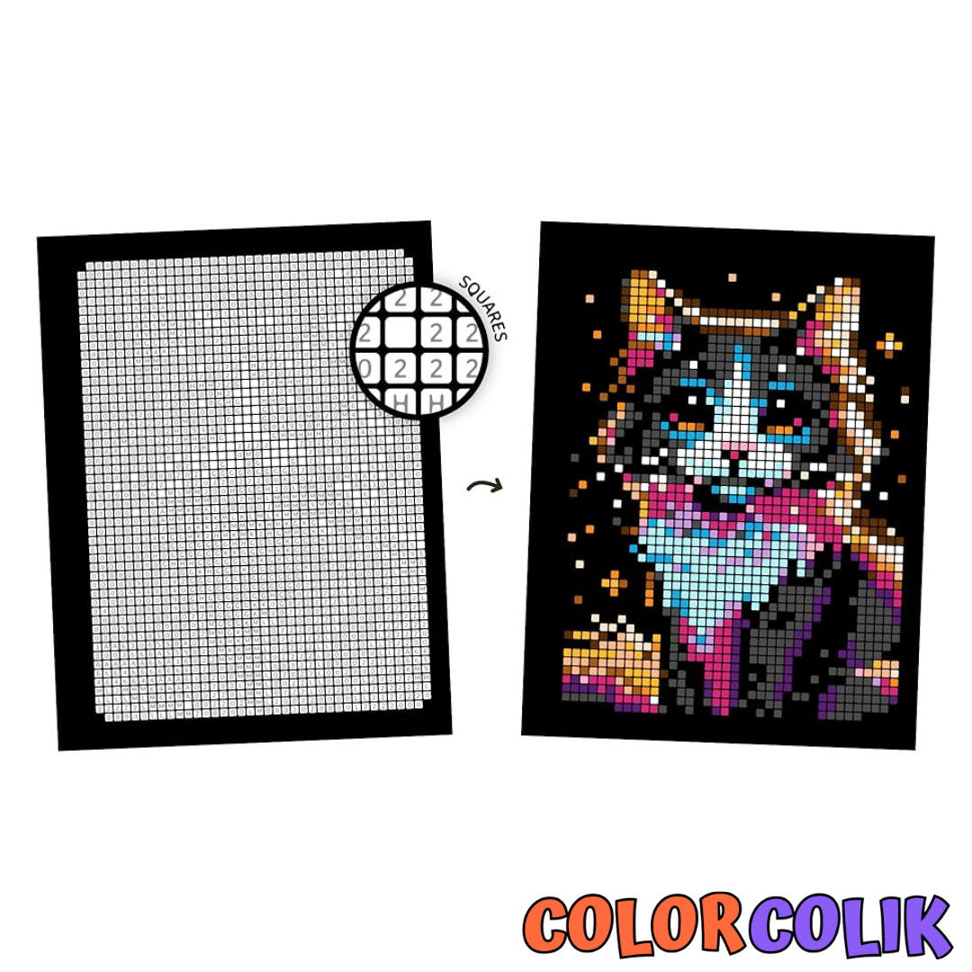 ColorColik™ - Gizem Numaralı Boyama Kitabı 100 Sayfa