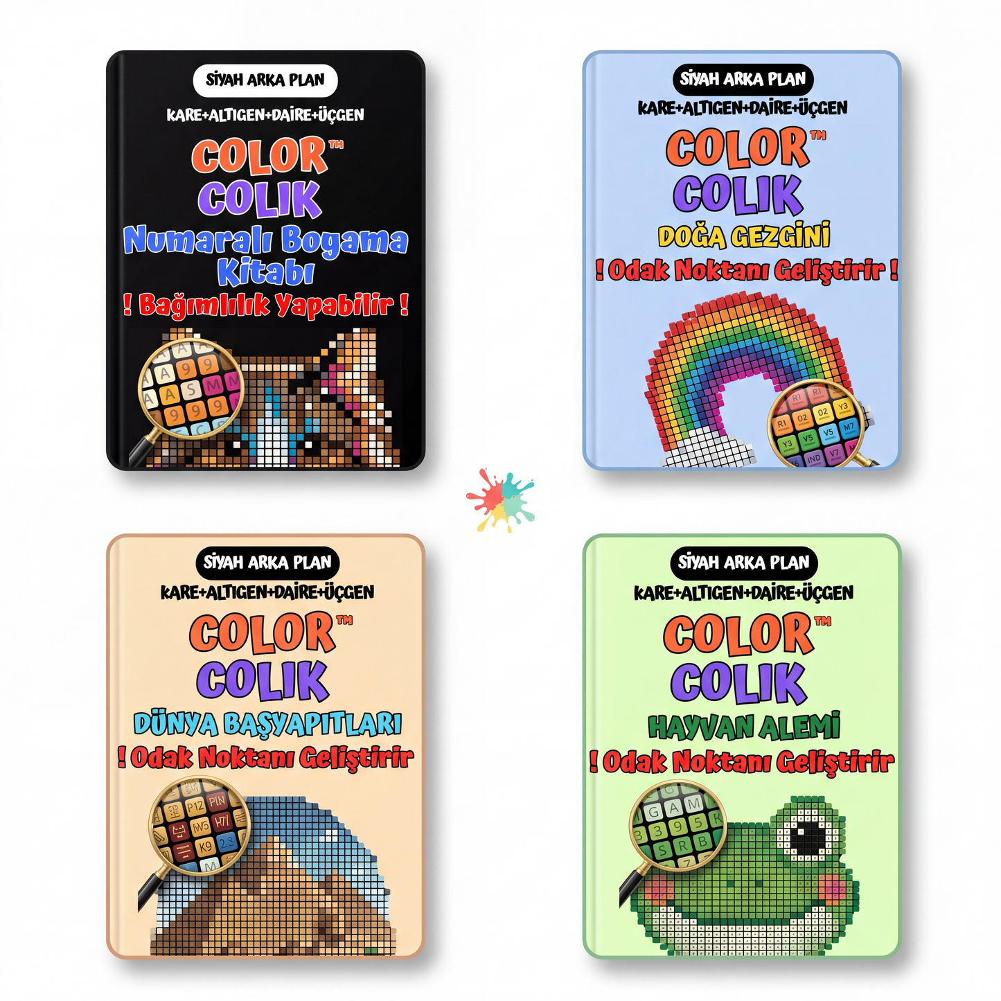 ColorColik™ - Gizem Numaralı Boyama Kitabı 60 Sayfa