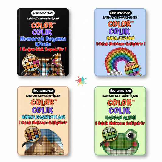 ColorColik™ - Gizem Numaralı Boyama Kitabı 60 Sayfa