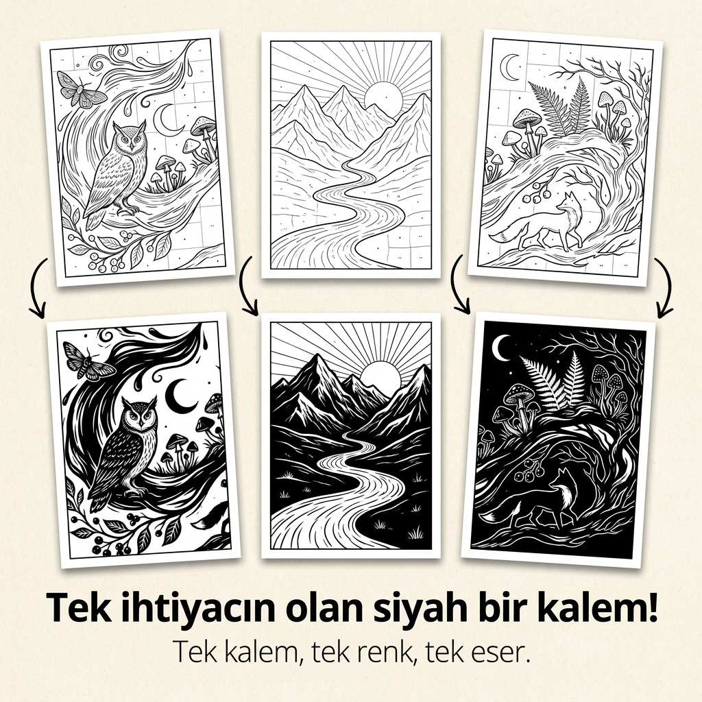 ColorColik™ - MonoSeri Tek Renk Boyama Kitabı