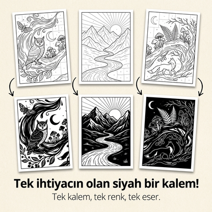ColorColik™ - MonoSeri Tek Renk Boyama Kitabı