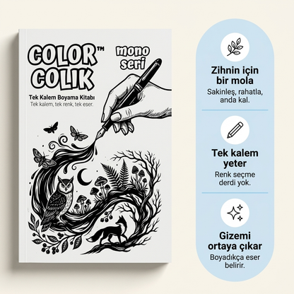 ColorColik™ - MonoSeri Tek Renk Boyama Kitabı