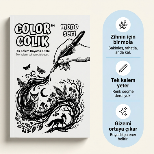 ColorColik™ - MonoSeri Tek Renk Boyama Kitabı